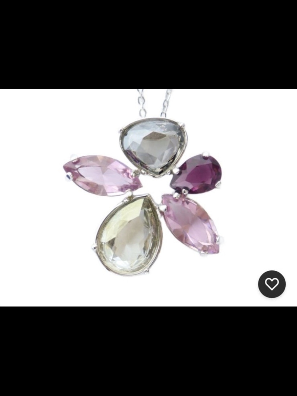 SWAROVSKI Heritage Flower Pendant Necklace authentic rare rhodium finish #1448